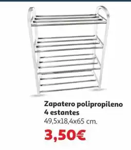 Alcampo Zapatero polipropileno 4 estantes oferta