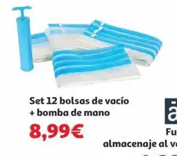 Alcampo Set 12 bolsas de vacío + bomba de mano oferta