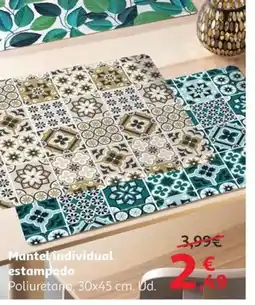 Alcampo Mantel individual estampado oferta