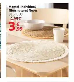 Alcampo Mantel individual fibra natural flecos oferta