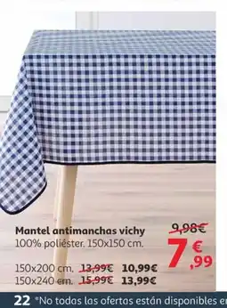 Alcampo Mantel antimanchas vichy oferta