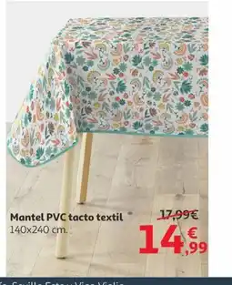Alcampo Mantel PVC tacto textil oferta