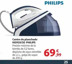 Alcampo PHILIPS Centro de planchado HI5919/30 oferta