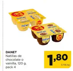 Alimerka DANET Natillas de chocolate o vainilla oferta