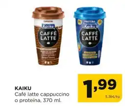 Alimerka KAIKU Café latte cappuccino o proteína oferta