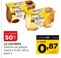Alimerka LA LECHERA Delícias de galleta maría o trufa oferta