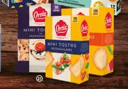 Alimerka ORTIZ Mini tostas rectangulares redondas o con arándanos oferta