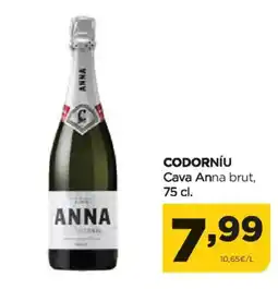 Alimerka CODORNÍU Cava Anna brut oferta