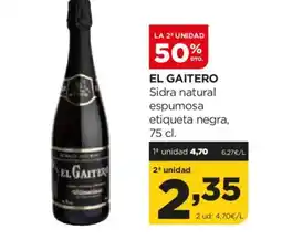 Alimerka EL GAITERO Sidra natural espumosa etiqueta negra oferta