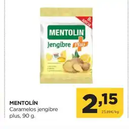 Alimerka MENTOLÍN Caramelos jengibre plus. oferta