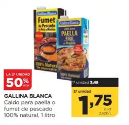 Alimerka GALLINA BLANCA Caldo para paella o fumet de pescado 100% natural oferta