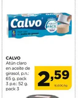 Alimerka CALVO Atún claro en aceite de girasol oferta
