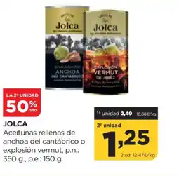 Alimerka JOLCA Aceitunas rellenas de anchoa del cantábrico o explosión vermut oferta