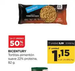 Alimerka BICENTURY Tortitas pimentón suave 22% proteína oferta