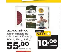 Alimerka LEGADO IBÉRICO Jamón o paleta de cebo ibérica 50% raza ibérica oferta
