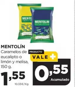 Alimerka MENTOLÍN Caramelos de eucalipto o limón y melisa oferta