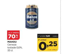 Alimerka MAHOU Cerveza tostada 0,0%, oferta
