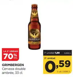 Alimerka GRIMBERGEN Cerveza double ambrée oferta