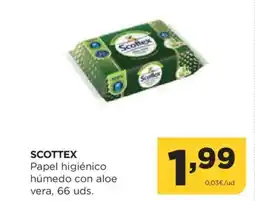 Alimerka SCOTTEX Papel higiénico húmedo con aloe oferta