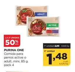 Alimerka PURINA ONE Comida para perros active o adult, mini oferta