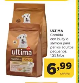Alimerka ULTIMA Comida con buey o salmón para perros adultos pequeños oferta