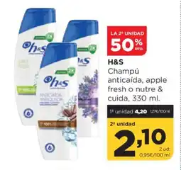 Alimerka H&S Champú anticaída, apple fresh o nutre & cuida oferta