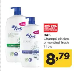 Alimerka Champú clásico o menthol fresh oferta