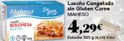 Gadis MAHESO Lasaña Congelada sin Gluten Carne oferta