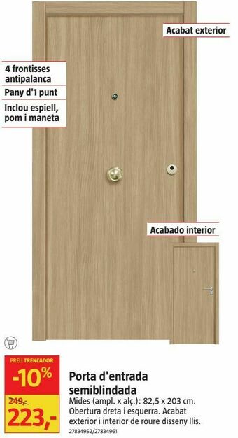 Bauhaus Puertas oferta