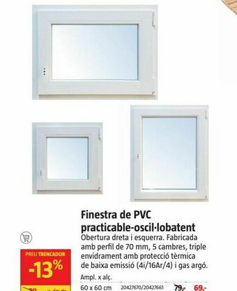 Bauhaus Ventana de pvc oferta