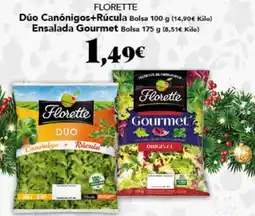 Gadis FLORETTE Dúo Canónigos+Rúcula Ensalada Gourmet oferta