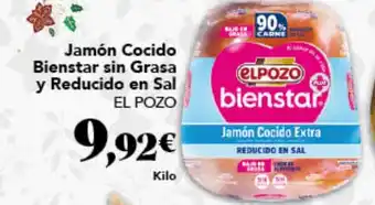 Gadis EL POZO Jamón Cocido Bienstar sin Grasa y Reducido en Sal oferta