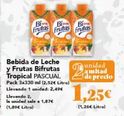 Gadis PASCUAL Bebida de Leche y Frutas Bifrutas Tropical oferta