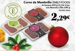 Gadis EMILY FOODS Carne de Membrillo Artesana con Nueces o Bio oferta