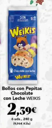 Gadis WEIKIS Bollos con Pepitas Chocolate con Leche oferta