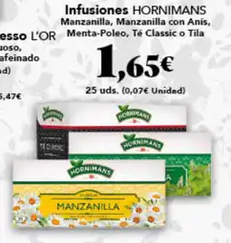 Gadis HORNIMANS Infusiones Manzanilla, Manzanilla con Anis,Menta-Poleo, Té Classic o Tila oferta