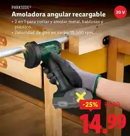 Ocine Parkside - amoladora angular recargable oferta