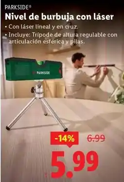 Ocine Parkside - nivel de burbuja con láser oferta