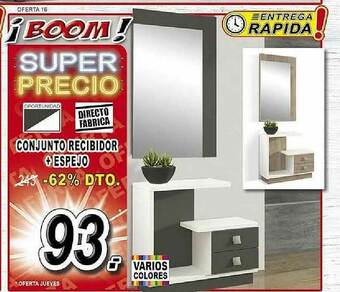 Muebles Boom Conjunto Recibidor + Espejo oferta