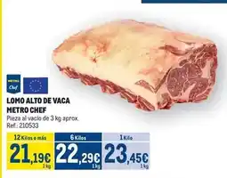 Makro Chef select - lomo alto de vaca oferta