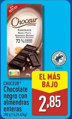 ALDI Choceur - chocolate negro con almendras enteras oferta