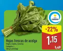 ALDI Hojas frescas de acelga oferta