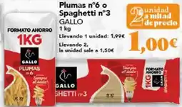 Gadis Gallo - plumas no6 o spaghetti n3 oferta