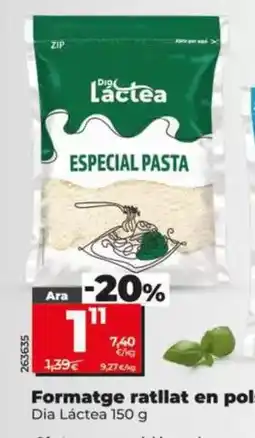 Dia Dia lactea - queso rallado en polvo oferta