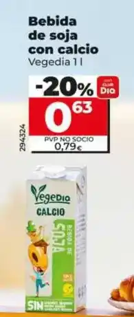 Dia Vegedia - bebida de soja con calcio oferta