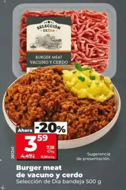 Dia Seleccion de dia - burger meat de vacuno y cerdo oferta