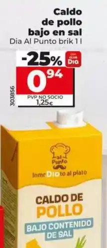 Dia Dia al punto - caldo de pollo bajo en sal oferta