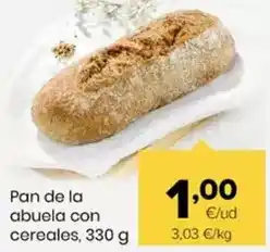Autoservicios Familia Pan de la abuela con cereales oferta