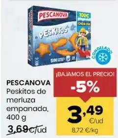 Autoservicios Familia Pescanova - peskitos de merluza empanada oferta