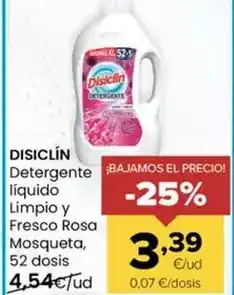 Autoservicios Familia Disiclin - detergente liquido limpio y fresco rosa mosqueta oferta